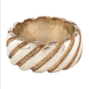 Tiffany & Co. sterling silver wide band ring.